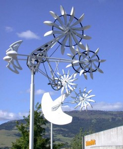 Dream Cycles kinetic sculpture outside of ScienceWorks 