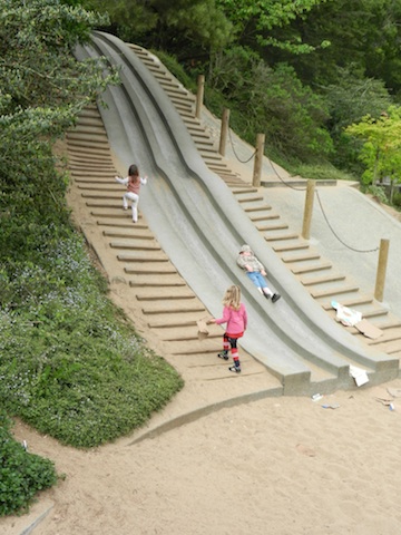 slides at children's playground