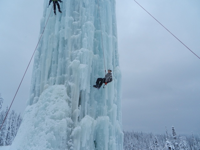 Ice tower climbing
