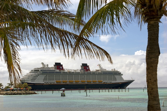 Disney Fantasy docked at Castaway Cay