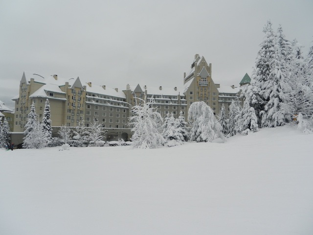 Fairmont Chateau Whistler from Blackcomb run